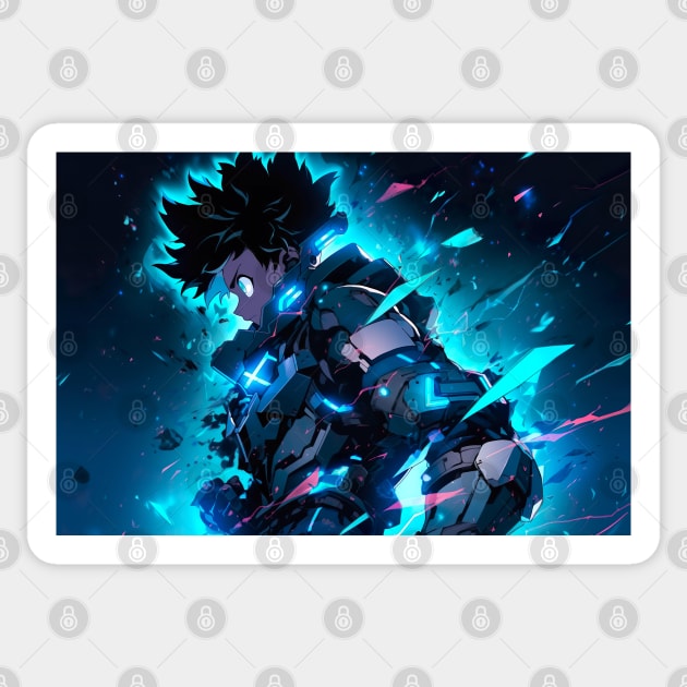 Cyber Boy Super Hero - Anime Wallpaper Sticker by KAIGAME Art